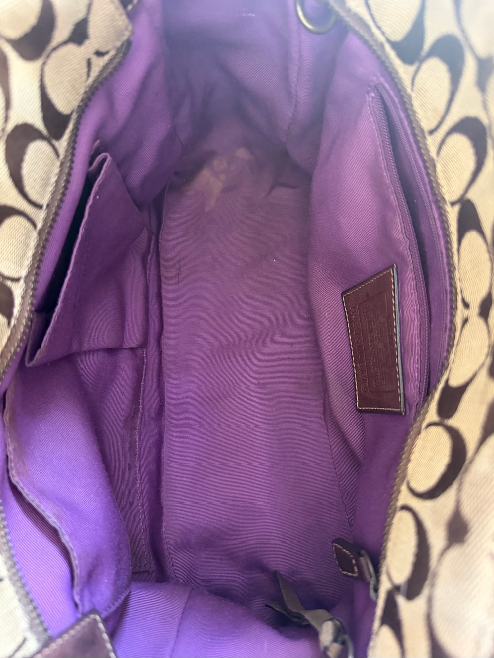 Vintage Y2K Coach Signature Gallery Tote 8K49 - Well Loved / Casual Use - Picture 4 of 16